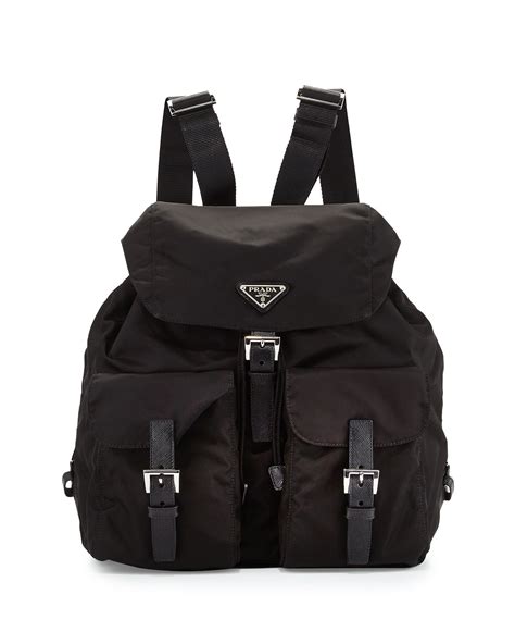 prada vela large two pocket backpack|small Prada nylon backpack.